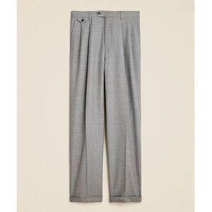 J. Crew Relaxed-fit Double-pleated Trouser Italian Tropical Wool Gray